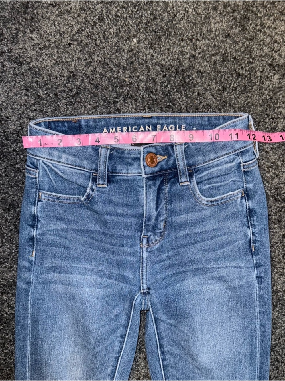 American Eagle Outfitters Women’s Blue Stretch Jegging - Picture 9 of 9